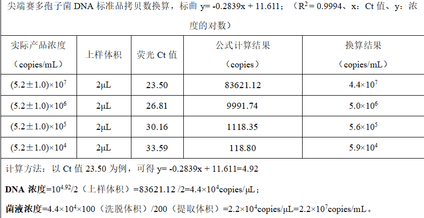 Sharp tip Sedosporium DNA standard-BNCC